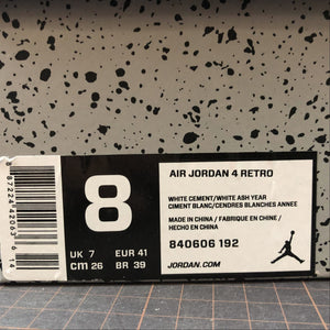 Air Jordan 4 Retro White Ciment White Ash Year 840606-192