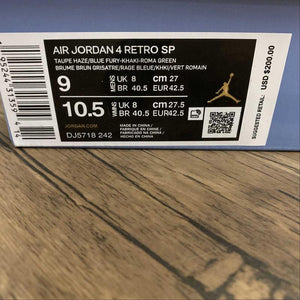 Air Jordan 4 Retro SP Taupe Haze Blue Fury Khakiroma Green DJ5718-242