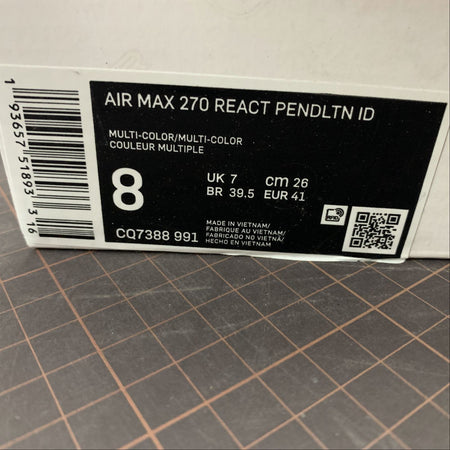 Air Max 270 React PENDLETON ID Multi-Color 2 CQ7388-991
