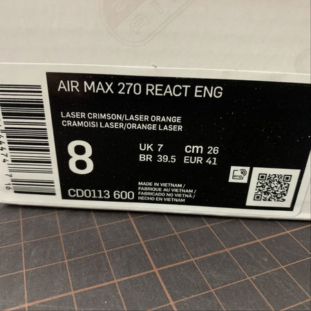 Air Max 270 React ENG Laser crimson Laser Orange CD0113-600