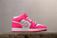 Cargar imagen en el visor de la galería, Air Jordan 1 Mid (GS) Hiper Pink White-White
