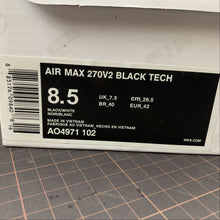 Cargar imagen en el visor de la galería, Air Max 270V2 Black Tech Black White
