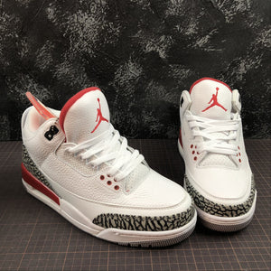 Air Jordan 3 Retro Katrina White Fire Red Cement Grey 136064-116