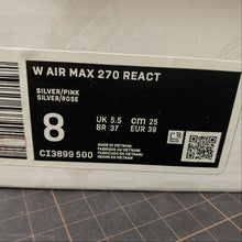 Cargar imagen en el visor de la galería, Air Max 270 React Silver Pink CI3899-500
