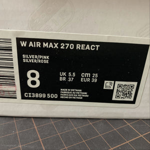 Air Max 270 React Silver Pink CI3899-500