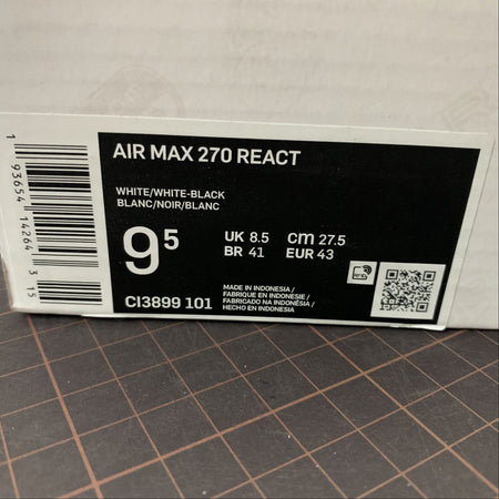 Air Max 270 React White White Black CI3899-101