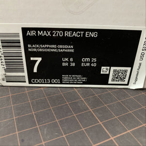 Air Max 270 React ENG Black Sapphire Obsidian CD0113-001