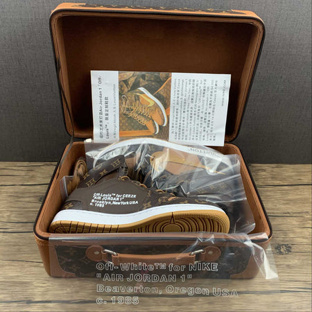 Air Jordan 1 High OG SE NRG OW Louis Vuitton Coffee Bronw AQ0858-158