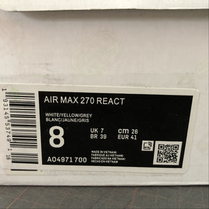 Air Max 270 React White Yellow Grey AO4971-700