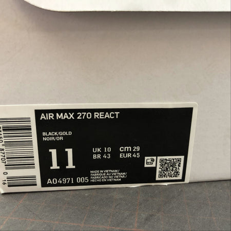 Air Max 270 React Black Gold AO4971-005
