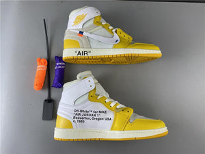 Air Jordan 1 x Off-White NGR White Yellow Jointly AQ0818-149