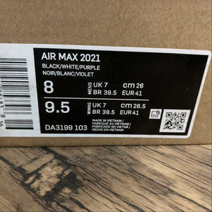 Air Max 2021 Black White Purple DA3199-103