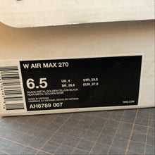 Cargar imagen en el visor de la galería, Air Max 270 Black-Metal Golden Yellow-Black
