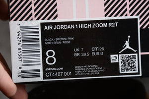 Air Jordan 1 High Zoom R2T Black Brown Pink Brun Rose