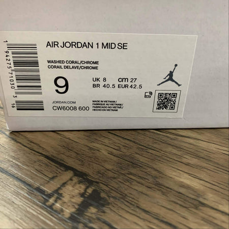 Air Jordan 1 Mid SE Washed Coral Chome CW6008-600