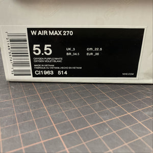 Air Max 270 React Oxigen Purple White CI1963-514
