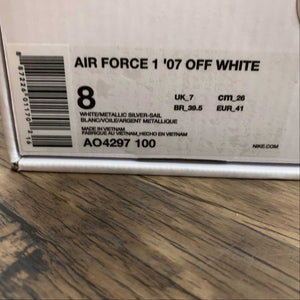 Air Force 1 07 Off-White  White-Metallic Silver-Sail AO4297-100