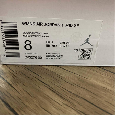 Air Jordan 1 Mid SE Black University Red CV5276-001