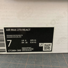 Cargar imagen en el visor de la galería, Air Max 270 React Orange Coffee White CT2864-300
