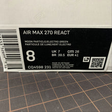 Cargar imagen en el visor de la galería, Air Max 270 React Moon Particle Electro Green CQ4598-231
