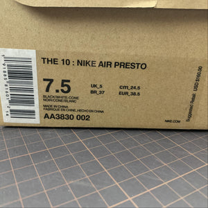 Air Presto x Off-White Black White-Cone AA3830-002