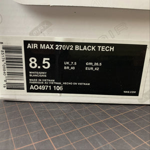 Air Max 270V2 Black Tech White Grey