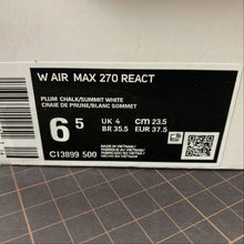 Cargar imagen en el visor de la galería, Air Max 270 React Plum Chalk Summit White CI3899-500

