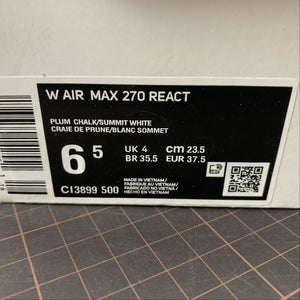 Air Max 270 React Plum Chalk Summit White CI3899-500