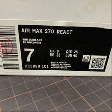 Cargar imagen en el visor de la galería, Air Max 270 React White Black CI3899-101
