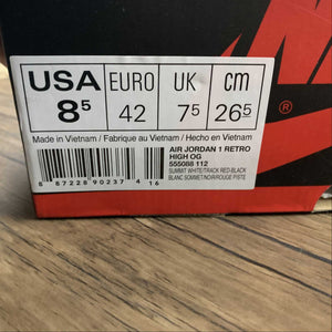 Air Jordan 1 Retro High OG Summit White Track Red-Black (2021) 555088-112