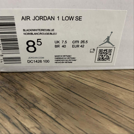 Air Jordan 1 Mid SE Black White Red-Blue DC1426-100