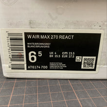 Cargar imagen en el visor de la galería, Air Max 270 React White Brown Grey AT6174-700
