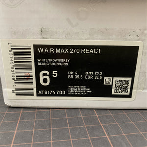 Air Max 270 React White Brown Grey AT6174-700