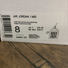 Cargar imagen en el visor de la galería, Air Jordan 1 Mid Dark Pony Saturn Gold-Redstone (2021) DM9601-200
