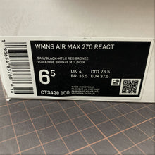 Cargar imagen en el visor de la galería, Air Max 270 React Sail Black-Mtlc Red Bronze CT3428-100
