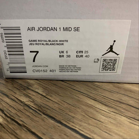 Air Jordan 1 Mid SE Game Royal Black-White CV0152-401