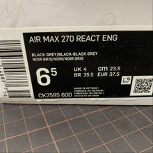 Cargar imagen en el visor de la galería, Air Max 270 React ENG Black Grey Black-Black Grey CK2595-600
