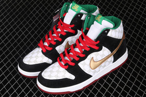 SB Dunk High Premium SB White Metallic Gold-Black 313171-170