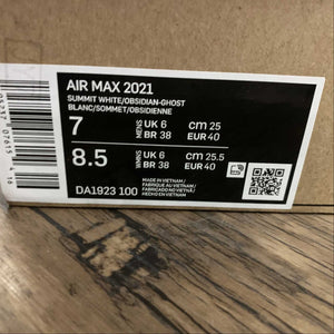 Air Max 2021 Summit White Obsidean-Ghost DA1923-100