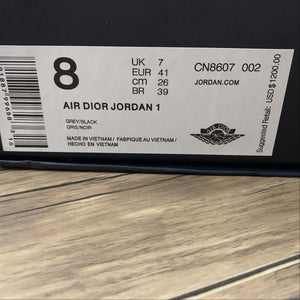 Air Jordan 1 High Dior Grey Black CN8607-002