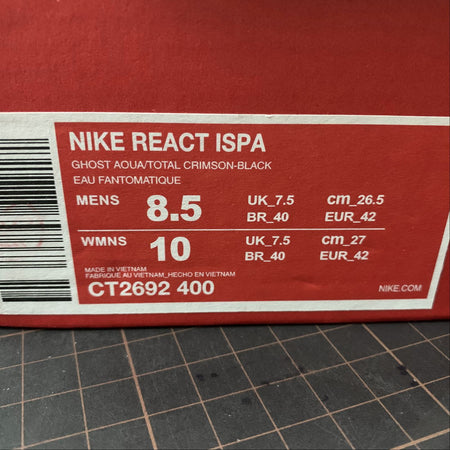 React Element 87 ISPA Ghost Aqua-Total Crimson-Black