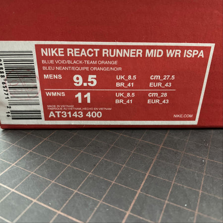 React Element 87 ISPA Blue Void Black Team Orange